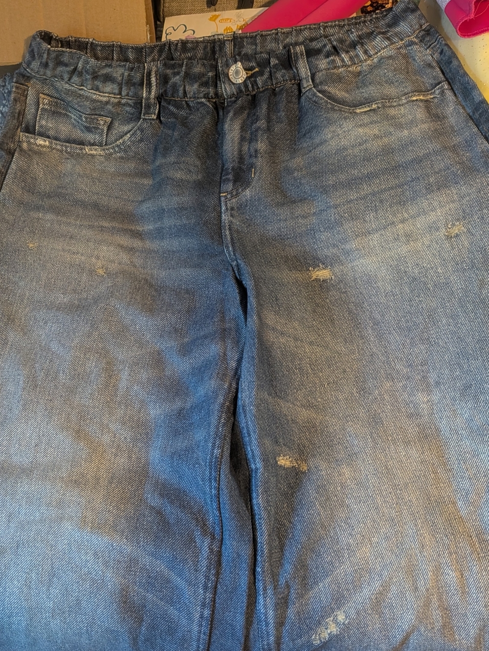 HALARA Woman's Distressed Wide Leg Jeans XL